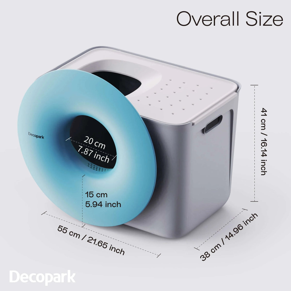 Modern Cat Litter Box with Scoop – Sleek & Odor Control Design