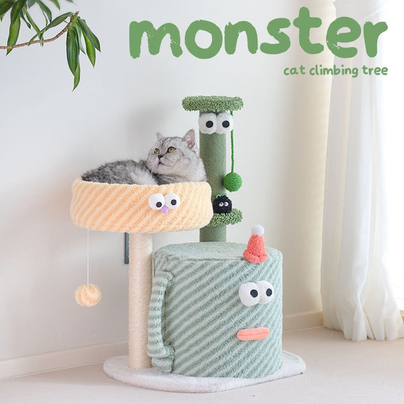 💚 The Ultimate Monster Cat Tree: Play, Relax, and Nap in Style